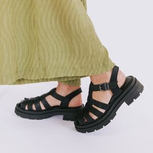 FREE PEOPLE - Delaney Fisherman Platform Sandals - Size 37